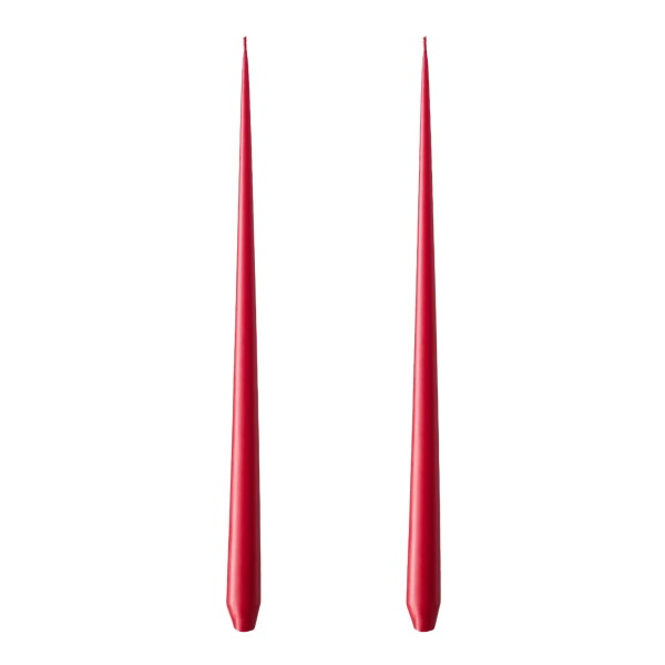 Ester & erik Svíčka Taper 32 cm – 36 Winter Berry Matt – set 2 ks, červená barva, vosk