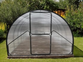 Obloukový polykarbonátový skleník Dodo 300 3×4 m PC 8 mm černý