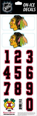 Sport Star Samolepky na Helmu Chicago Blackhawks NHL Decals