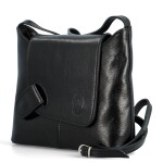 Luxusní dámská kožená crossbody kabelka Feebe, černá