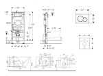 GEBERIT - Duofix Set předstěnové instalace, klozetu Gaia sedátka softclose, tlačítko Sigma01, černá SANI11CA5134B