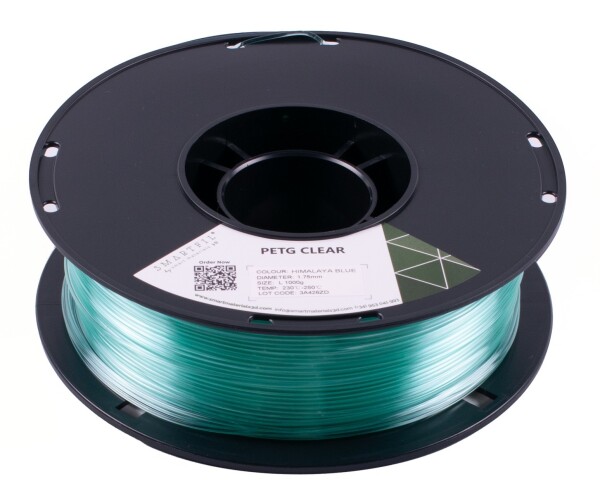 PETG CLEAR filament Himalaya Blue 1,75 mm Smartfil 1 kg