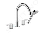 HANSGROHE - Vernis Shape Baterie na okraj vany, 4-otvorová instalace, chrom 71459000