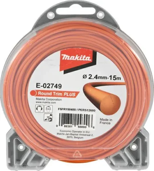 Makita E-02749 Struna nylonová kulatá 2.4mm 15m oranžová (E-02749)