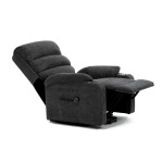 Polohovací křeslo, elektrické kabelové ovládání, šedá, látka, TV-S8348 GREY2