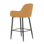 Barová židle, žlutá, látka,AUB-V4009 YEL6