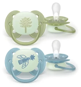 Philips Avent Ultrasoft Night SCF094/05 modrá, zelená / Dudlík / 18m+ / 2 ks