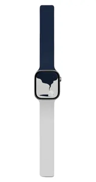 Moft Snap Duo tmavě modrá/Misty Cove / Řemínek / Oboustranný silikonový / Pro Apple Watch 1-11/SE/SE 2/SE 3 (38-42 mm) (MD025-1-42-NYBUMCGY)