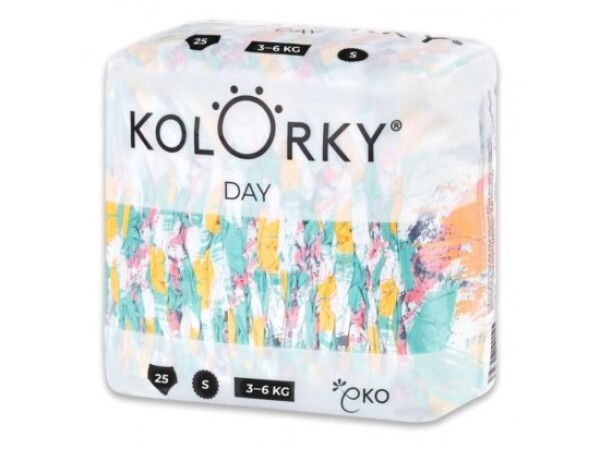 KOLORKY DAY jednorázové eko plenky štětce - S (3-6 kg), 25 ks