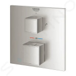 GROHE - Grohtherm Cube Termostatická baterie pod omítku pro 2 spotřebiče, supersteel 24155DC0