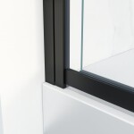 HOPA - Vanová zástěna EASY SLIDE BLACK NEW - Barva rámu - Černá matná, Rozměr A - 100, Rozměr C - 150, Směr zavírání - Univerzální Levé / Pravé, Výplň - Čiré bezpečnostní sklo - 5 mm BCEASL100BCN