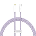 Baseus CALD000005 Kabel USB-C (M) - Lightning (M) 1 m fialová / 20W (CALD000005)