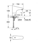 GROHE - Europlus E Elektronická umyvadlová baterie, chrom 36208001