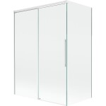 MEXEN/S - Rox vanová zástěna 2-křídlová posuvná 120 + 70 x 150, transparent, bílá 8C9-120-070-20-00