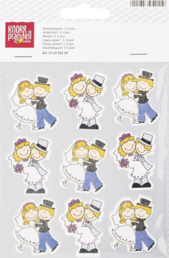 Dřevěné ozdoby -3,5 cm ženich nevěsta