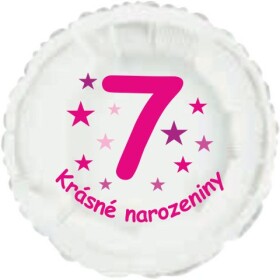 Krásné 7. narozeniny fóliový balónek kruh pro holky Balonky.cz Krásné 7. narozeniny fóliový balónek kruh pro holky Balonky.cz