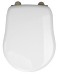 KERASAN - RETRO WC sedátko Soft Close, polyester, bílá/bronz 108601