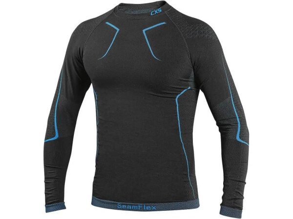 CXS SeamFlex Pánské funkční tričko s dlouhým rukávem černo-modré XL-2XL 172003180696