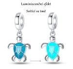 Elenys stříbrný přívěsek Luminiscenční želvička