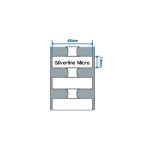 RFID štítek Silverline II micro MR6-P, 45mm x 13mm, PET, dutinka 76,2 mm, 600 et/kot - cena/role