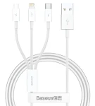 Baseus Superior Series bílá / Datový kabel / USB-A - USB-C, microUSB, Lightning / 3,5 A / 0,5 m (57983131225)