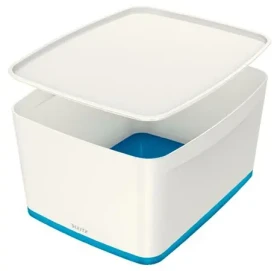 Leitz MyBox s víkem velikost L bílá/modrá 52161036