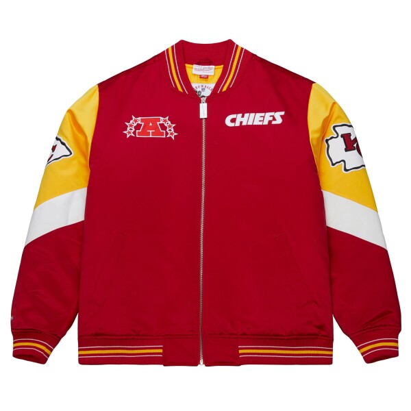 Mitchell & Ness Pánská bunda Kansas City Chiefs NFL Throw it Back Heavyweight Satin Velikost: M