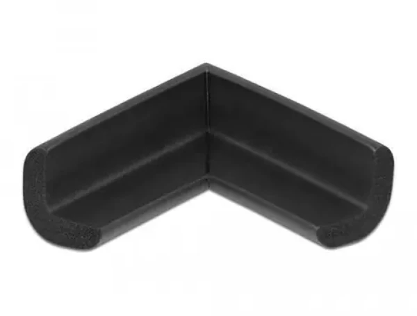 Delock Rohový chránič hran černý 56x56x22 mm / Ochranný roh / Samolepicí / PVC (18397)