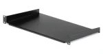 StarTech 1U serverová police černá / Police / Ocel / Nosnost 20 kg / 482,6 x 254 x 44,5 mm (CABSHELF1U10)