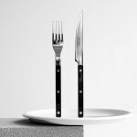 SABRE PARIS 4-dílná sada příborů Bistrot Brillant – Black, černá barva, kov, plast