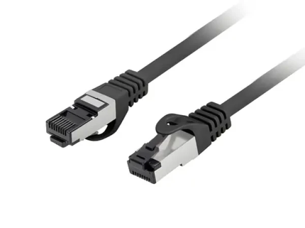 Lanberg CAT8.1 S/FTP 1m černá / Patch kabel / RJ-45 / LSZH / 40 Gbit/s (PCF8-10CU-0100-BK)