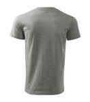 Heavy New tričko unisex tmavě šedý melír XL