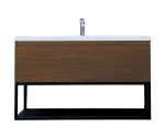 Koupelnová skříňka s umyvadlem SAT B-Way 99x30x45 cm ořech mat BWAY100NUTU BWAY100NUTU