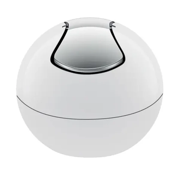 Spirella BOWL mini výklopný odpadkový koš 1 L bílý / plast (7610583149640)
