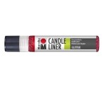 Marabu Candle Liner na svíčky - glitový červený 25 ml