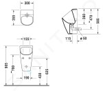 DURAVIT - ME by Starck Pisoár bezvodý, s HygieneGlaze, alpská bílá 2814302000