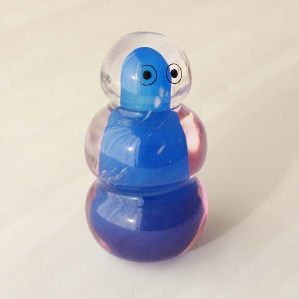 Studio Arhoj Skleněná figurka Crystal Blob Blue Bubbleman, modrá barva, sklo