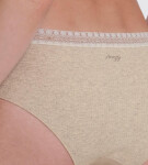 Dámské kalhotky GO Ribbed R Hipster C2P - GRAY - sv. béžové M013 - SLOGGI GRAY M