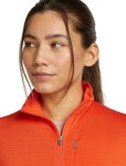 Dámská merino mikina ICEBREAKER Wmns 200 Realfleece Descender LS Half Zip, Fervid velikost: XS