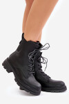 Zateplené boty worker na zip černé Leairae 37