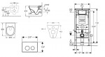 GEBERIT - Duofix Set předstěnové instalace, klozetu a sedátka Villeroy & Boch, tlačítka Sigma01, DirectFlush, SoftClose, CeramicPlus, matný chrom 111.300.00.5 NB3