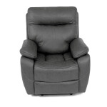 TV a relaxační křeslo s elektrickým ovládáním, potah šedá látka v dekoru vintage, 1 motor 240V