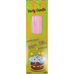 Svíčky tenké dlouhé světle růžové (20 ks) 5887 dortis