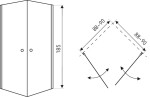KERRA - Sprchová kabina Madrid 90 (bez vaničky) 5907548105813