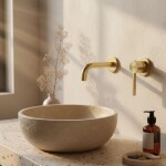 REA - Podomítková umyvadlová baterie Foster Brush Gold REA-B6443