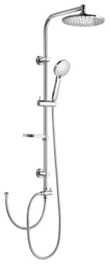 AQUALINE - ZARA sprchový sloup k napojení na baterii, hlavová, ruční sprcha, chrom SL420