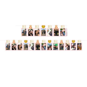 Svatební závěsná vlajka na fotky 3,65 m Amscan Svatební závěsná vlajka na fotky 3,65 m Amscan