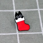 Pinarna.cz Černá kočka ve vánoční ponožce