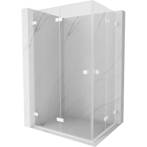 MEXEN/S - Lunar-F Duo sprchový kout skládací dveře 95 x 90, transparent, bílá 836-095L-090P-20-00