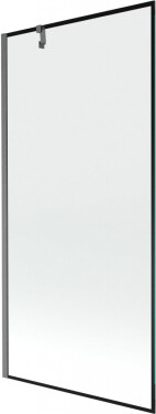 MEXEN/S - Next vanová zástěna FIX 90 x 150, černá vzor, grafit kartáčovaná 895-090-000-00-70-66